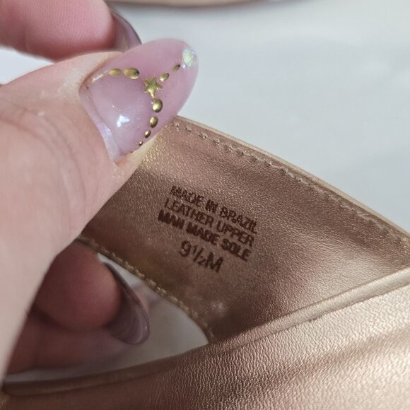 Lilly Pulitzer mckim Gold Wedge espadrille Sandals Size 9.5 With Braided Heel - Picture 12 of 12